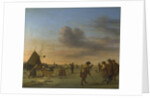 Golfers on the Ice near Haarlem, 1668 by Adriaen van de Velde
