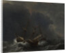 Three Ships in a Gale, 1673 by Willem van de Velde the Younger