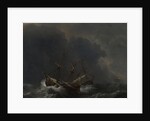 Three Ships in a Gale, 1673 by Willem van de Velde the Younger