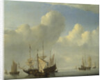 A Dutch Ship coming to Anchor, 1657 by Willem van de Velde the Younger