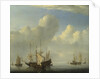 A Dutch Ship coming to Anchor, 1657 by Willem van de Velde the Younger