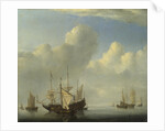 A Dutch Ship coming to Anchor, 1657 by Willem van de Velde the Younger