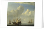 A Dutch Ship coming to Anchor, 1657 by Willem van de Velde the Younger