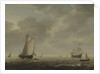 A Dutch Man-of-war and Various Vessels in a Breeze, c. 1640 by Simon de Vlieger