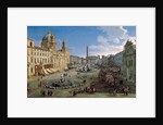 The Piazza Navona in Rome, 1699 by Caspar Adriaensz. van Wittel