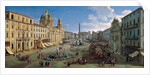 The Piazza Navona in Rome, 1699 by Caspar Adriaensz. van Wittel
