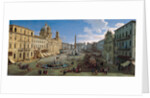The Piazza Navona in Rome, 1699 by Caspar Adriaensz. van Wittel
