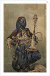 Nubian with a Waterpipe, 1862 by Mihály Zichy
