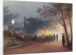 Carrying the coffin with the body of Alexander III from the Small Palace at Livadia, 1895 by Mihály Zichy