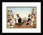 Thakur Dawlat Singh Among Courtiers, ca 1825 by Ghulam Ali Khan