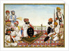 Thakur Dawlat Singh Among Courtiers, ca 1825 by Ghulam Ali Khan