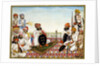 Thakur Dawlat Singh Among Courtiers, ca 1825 by Ghulam Ali Khan