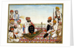 Thakur Dawlat Singh Among Courtiers, ca 1825 by Ghulam Ali Khan