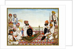 Thakur Dawlat Singh Among Courtiers, ca 1825 by Ghulam Ali Khan