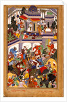 Akbar visits the shrine of Khwajah Muin ad-Din Chishti at Ajmer, ca 1590 by Basawan