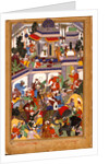 Akbar visits the shrine of Khwajah Muin ad-Din Chishti at Ajmer, ca 1590 by Basawan