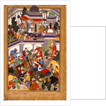 Akbar visits the shrine of Khwajah Muin ad-Din Chishti at Ajmer, ca 1590 by Basawan