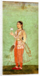 A Lady with Flower and Fly Whisk, c.1630 by Indian Art
