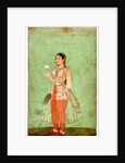 A Lady with Flower and Fly Whisk, c.1630 by Indian Art