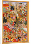 Tayang Khan Presented with the Head of the Mongol Leader Ong Khan (Miniature from Jami al-tawarikh (Universal History), c. 1596 by Miskina