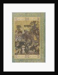 Jamshid Writing on a Rock, ca 1586 by Abd as-Samad