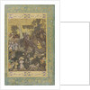 Jamshid Writing on a Rock, ca 1586 by Abd as-Samad