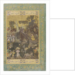 Jamshid Writing on a Rock, ca 1586 by Abd as-Samad