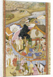 Daud Receives a Robe of Honor from Munim Khan (llustration from The Akbarnama), ca 1604 by Hiranand