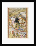 Daud Receives a Robe of Honor from Munim Khan (llustration from The Akbarnama), ca 1604 by Hiranand
