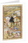 Daud Receives a Robe of Honor from Munim Khan (llustration from The Akbarnama), ca 1604 by Hiranand
