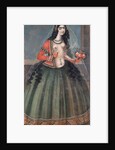 Woman Holding A Bunch of Roses, Mid of the 19th cen by Iranian master