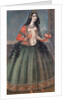 Woman Holding A Bunch of Roses, Mid of the 19th cen by Iranian master