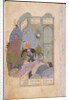 Farhad Carries Shirin and her Horse on his Shoulders, 1431 by Iranian master