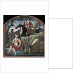 Khusraw Discovers Shirin Bathing. (From Pictorial Cycle of Eight Poetic Subjects), Mid of the 18th cen by Iranian master