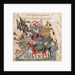 Caravan of pilgrims in Ramleh (from a manuscript of MaqÃ¢mÃ¢t of al-HarÃ®rÃ®) by Yahya ibn Mahmud Al-Wasit