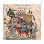 Caravan of pilgrims in Ramleh (from a manuscript of MaqÃ¢mÃ¢t of al-HarÃ®rÃ®) by Yahya ibn Mahmud Al-Wasit