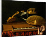 Still Life with Musical Instruments and Books, Mid of 17th cen by Bartolomeo Bettera