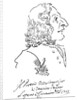 Caricature of composer Antonio Vivaldi, 1723 by Pier Leone Ghezzi