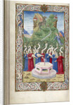 The nine Muses with Pegasus and Mount Helicon (From Argumentum by Guarinus Veronensis), 1485-1499 by Anonymous