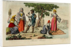 Russian Peasants. Illustration from Il costume antico e moderno o storia del governo? by Giulio Ferrario, 1831 by Luigi Giarrè