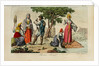 Russian Peasants. Illustration from Il costume antico e moderno o storia del governo? by Giulio Ferrario, 1831 by Luigi Giarrè