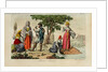 Russian Peasants. Illustration from Il costume antico e moderno o storia del governo? by Giulio Ferrario, 1831 by Luigi Giarrè