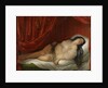 An odalisque in red interior, Early 19th cen by Natale Schiavoni