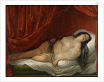 An odalisque in red interior, Early 19th cen by Natale Schiavoni