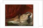 An odalisque in red interior, Early 19th cen by Natale Schiavoni