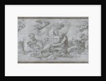 A Woman borne off by a Sea God (Cartoon for a fresco in the Gallery of the Palazzo Farnese, Rome), c. 1599 by Agostino Carracci