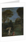 Landscape with Tobias laying hold of the Fish, c. 1612 by Domenichino