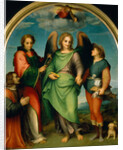 The Archangel Raphael with Tobias, St Lawrence and the Donor, Leonardo di Lorenzo Morelli, 1512 by Andrea del Sarto