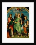 The Archangel Raphael with Tobias, St Lawrence and the Donor, Leonardo di Lorenzo Morelli, 1512 by Andrea del Sarto