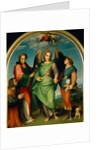 The Archangel Raphael with Tobias, St Lawrence and the Donor, Leonardo di Lorenzo Morelli, 1512 by Andrea del Sarto